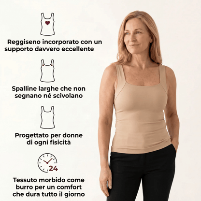 Canotta con Reggiseno Integrato Senza Ferretto
