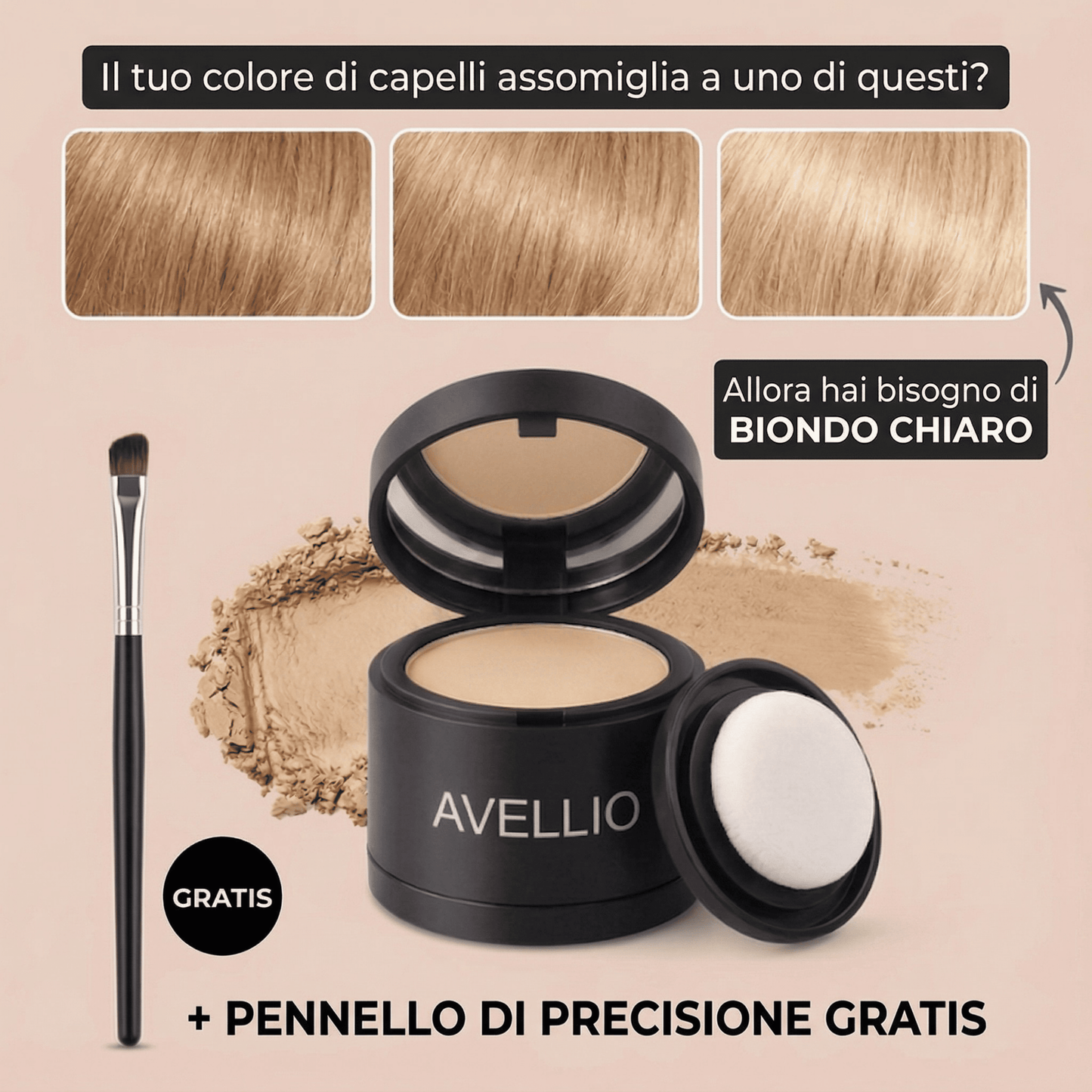 Avellio™ – Copri-ricrescita e capelli grigi istantaneo