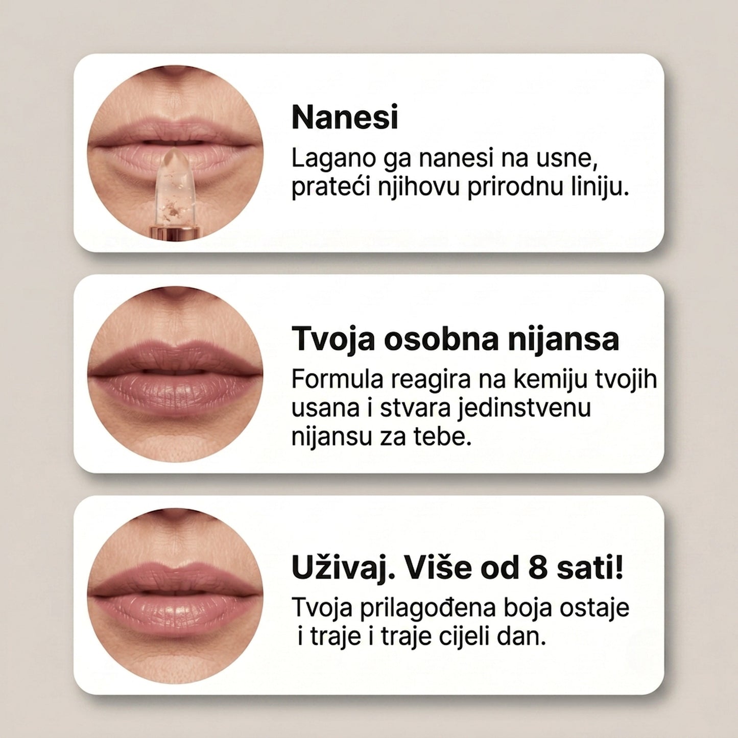 pH-reaktivni ruž za usne
