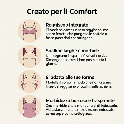 Canotta con Reggiseno Integrato Senza Ferretto