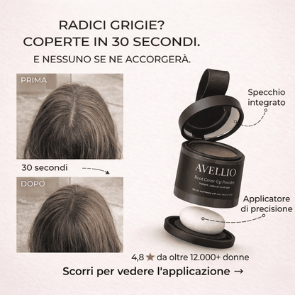 Avellio™ – Copri-ricrescita e capelli grigi istantaneo