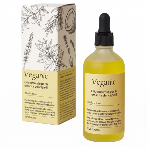 Olio Veganic: Crescita, Rinforzo e Infoltimento Capelli