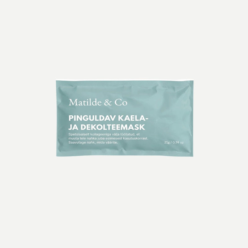 Pinguldav kaela- ja dekolteemask
